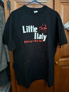 Little Italy Mulberry St. New York Godfather Style Tee Shirt XL